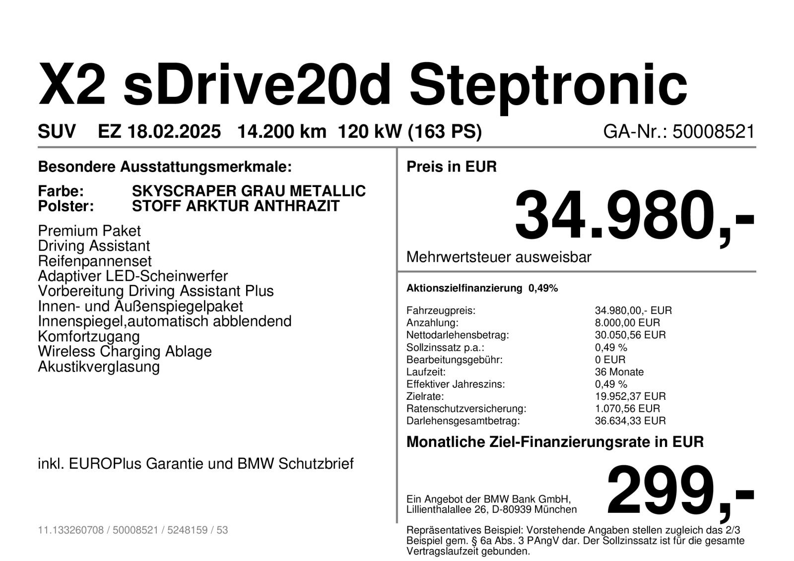 BMW X2 sDrive20d Steptronic DCT Navi DSG Bluetooth imagem 2