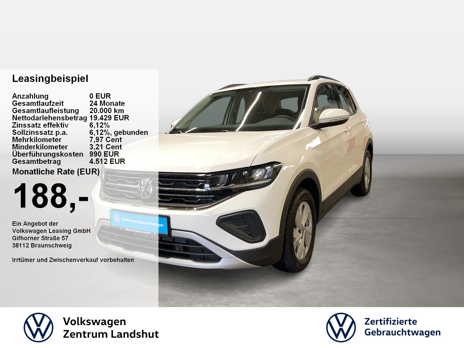 Volkswagen T-Cross Life 1.0 TSI 2xKlima ACC KlimaA LED Navi