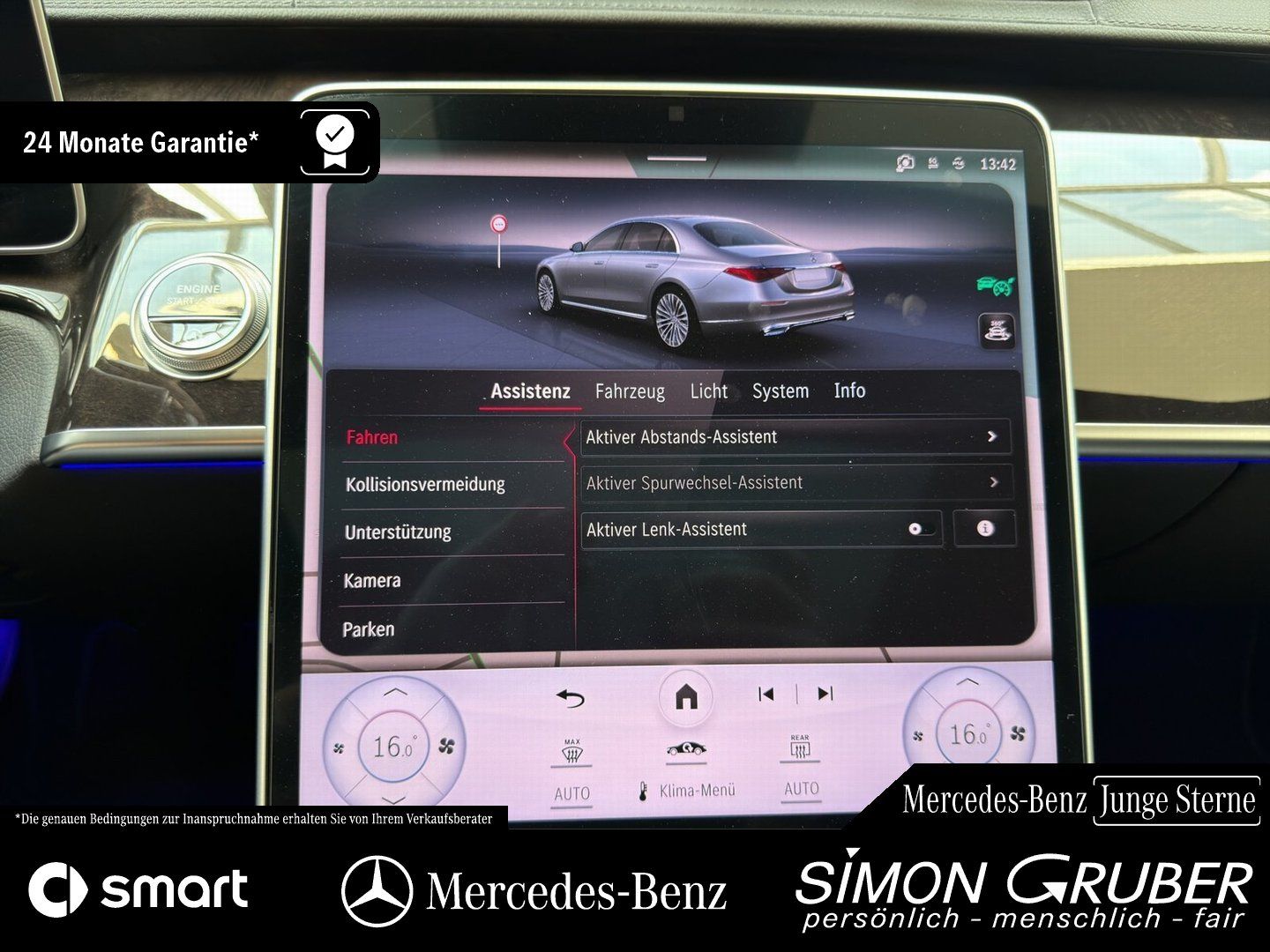 Fahrzeugabbildung Mercedes-Benz S 450 4M lang Pano Burm TV Nappa HUD Digital AHK