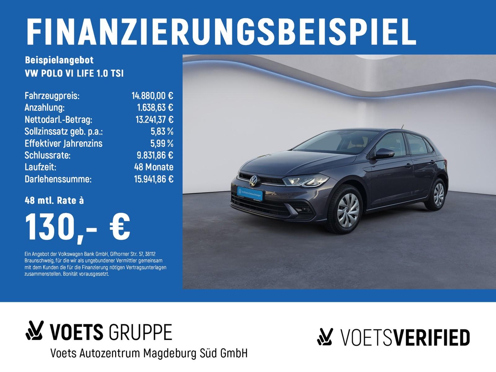 Volkswagen POLO VI LIFE 1.0 TSI LED+NAVI+APP-CONNECT+KLIMA+