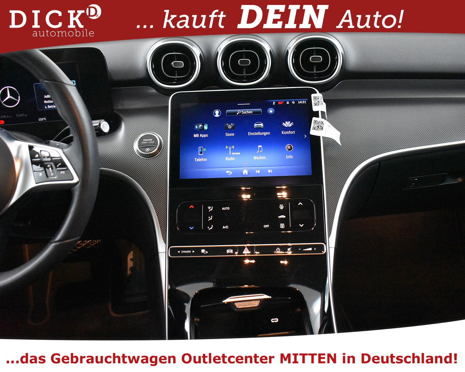 Fahrzeugabbildung Mercedes-Benz C200d Avant NIGHT+NAV+LEDER+SHZ+KAM+AHK+ACC+LED+