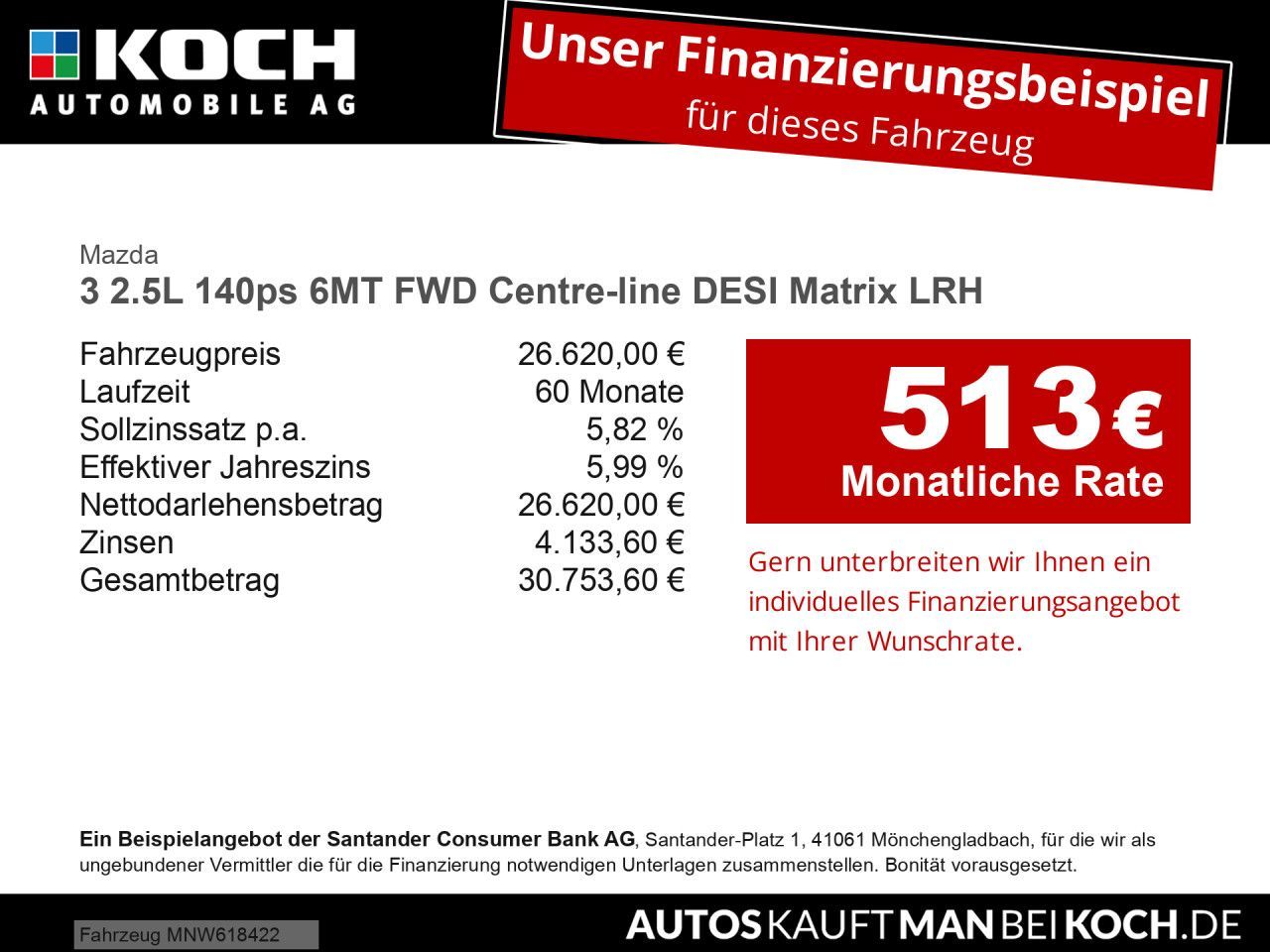 Mazda 3 2.5L 140ps 6MT FWD Centre-line DESI Matrix LRH imagem 2