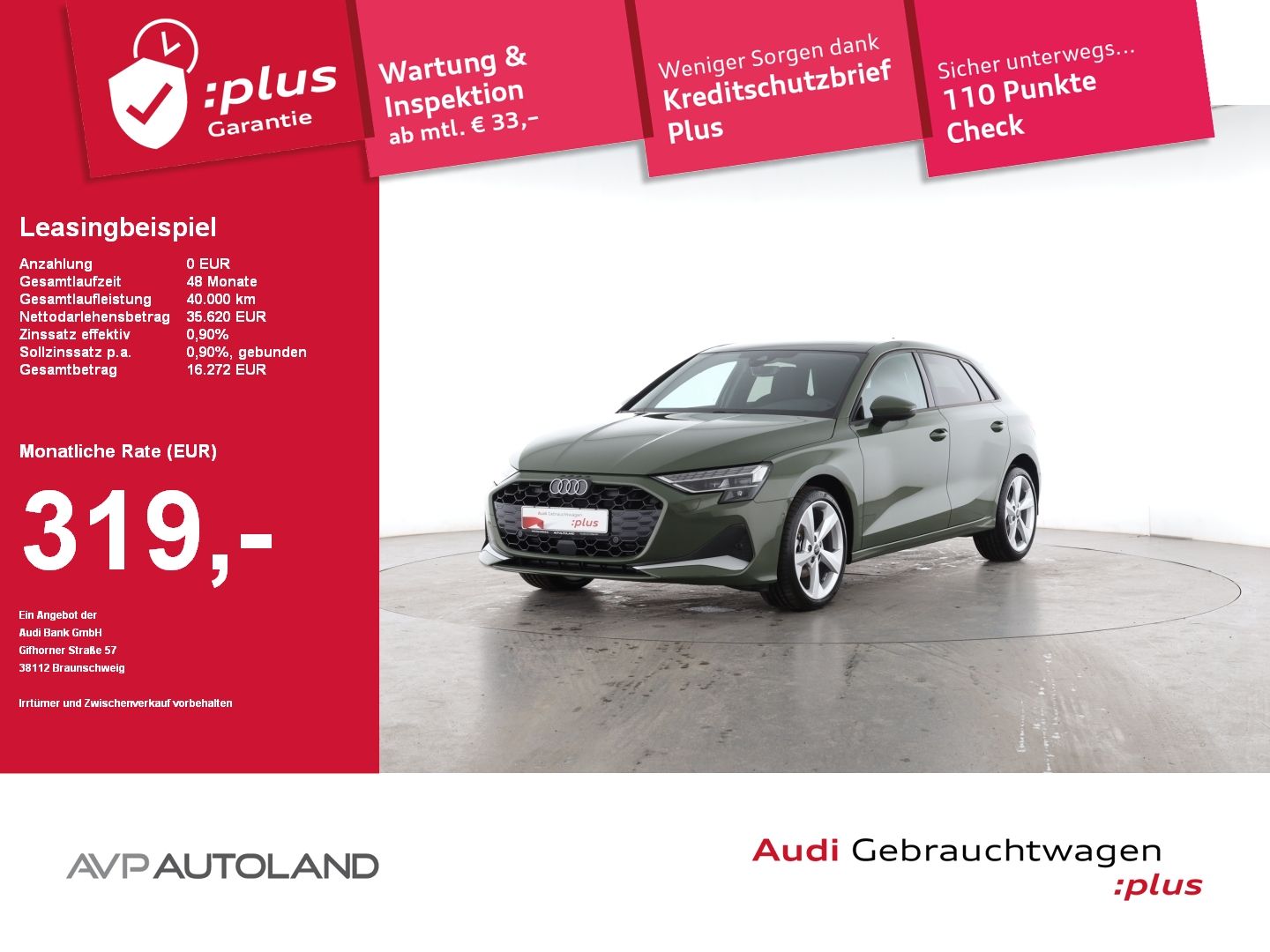 Audi A3 Sportback 30 TFSI S tronic advanced | PANO |