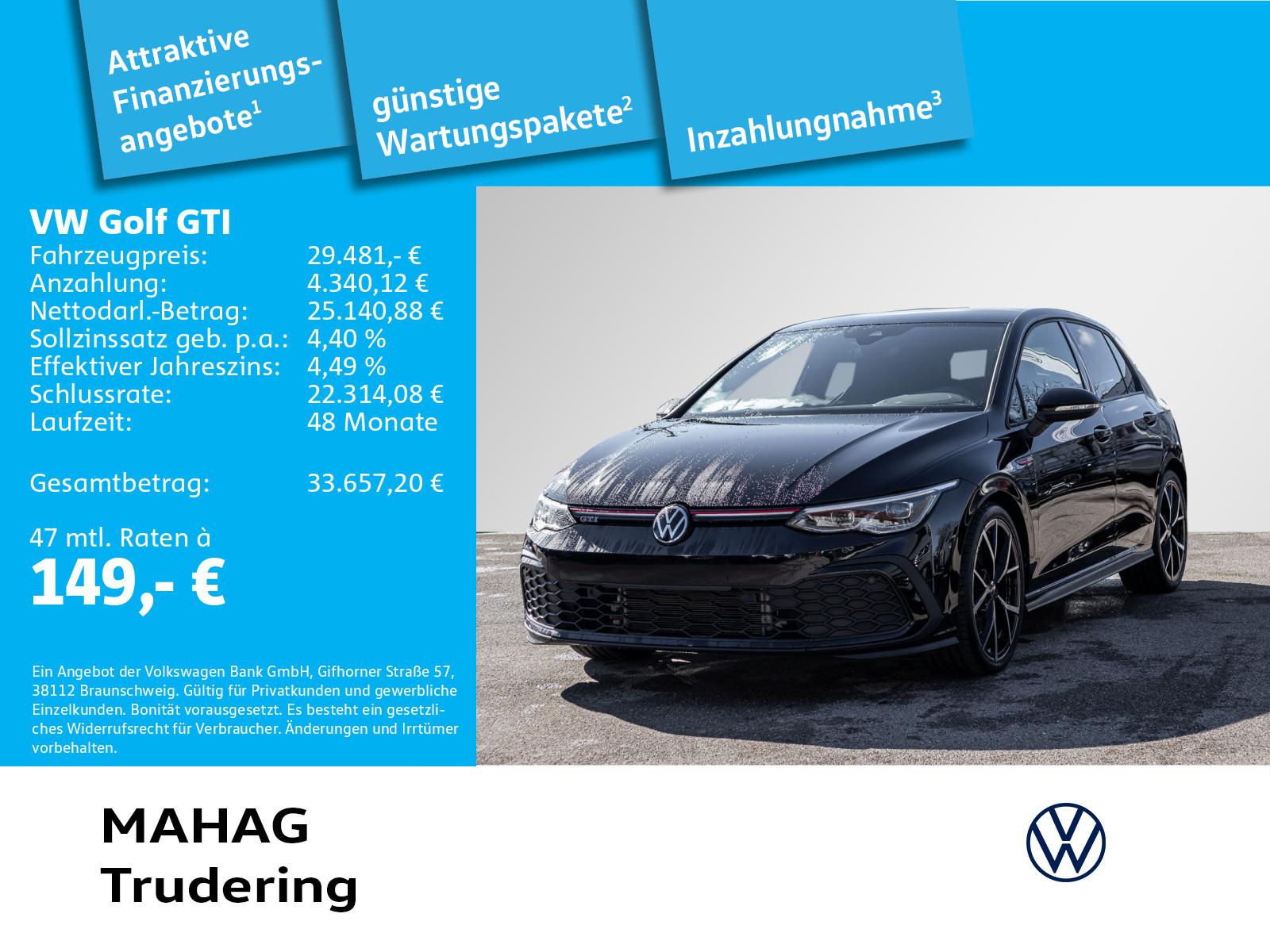 Volkswagen Golf VIII GTI 2.0 TSI LED+ Navi ParkPilot App DS