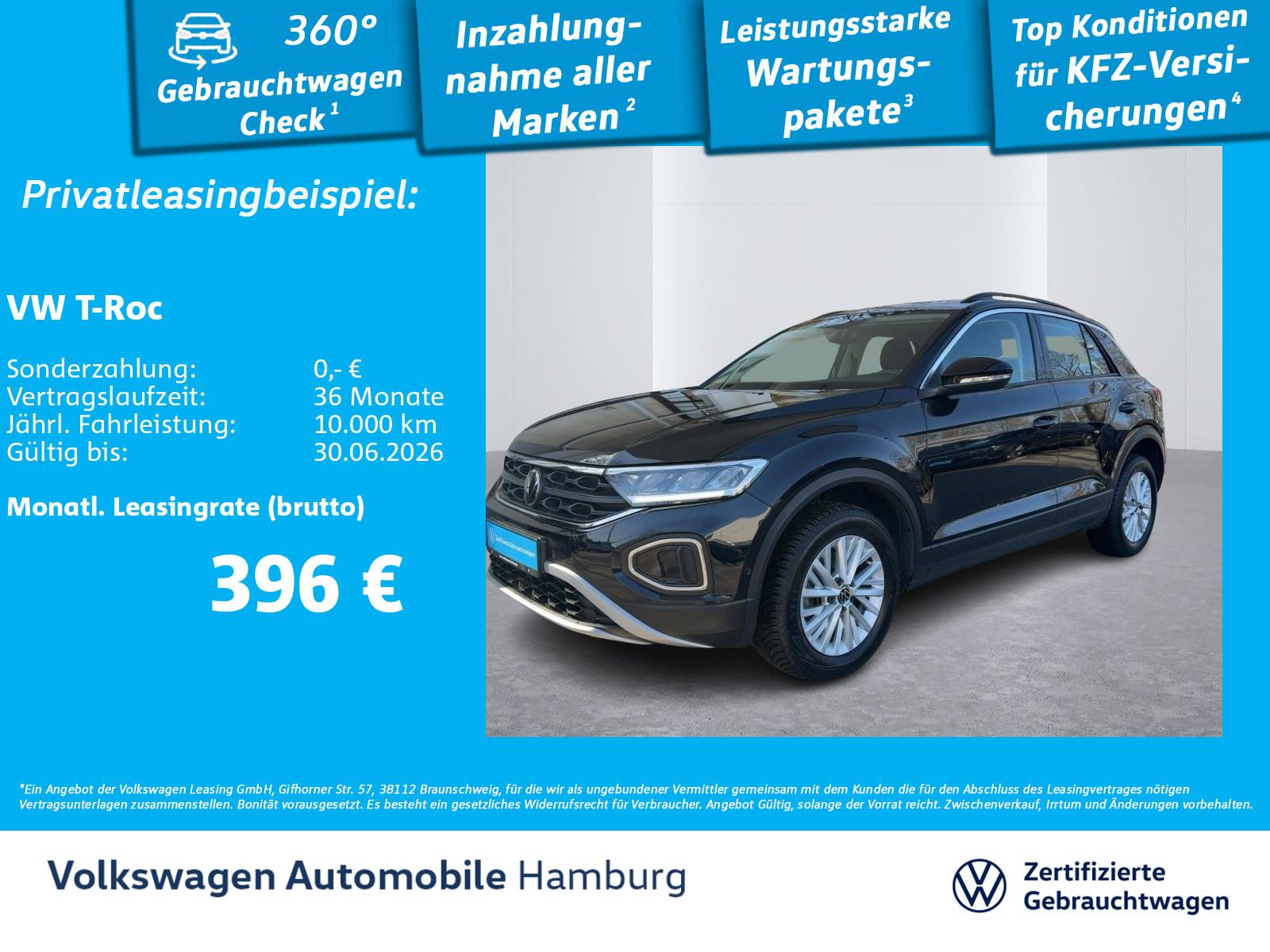 Volkswagen T-Roc 1.5 TSI Life DSG Navi Ganzjahresreifen