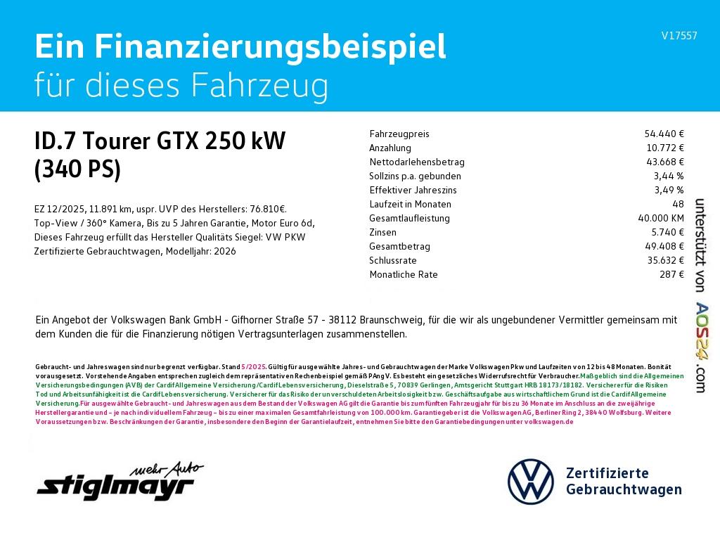Volkswagen ID.7 Tourer GTX 91-kWh+AHK+DCC+HUD+IQ-LIGHT+PANO