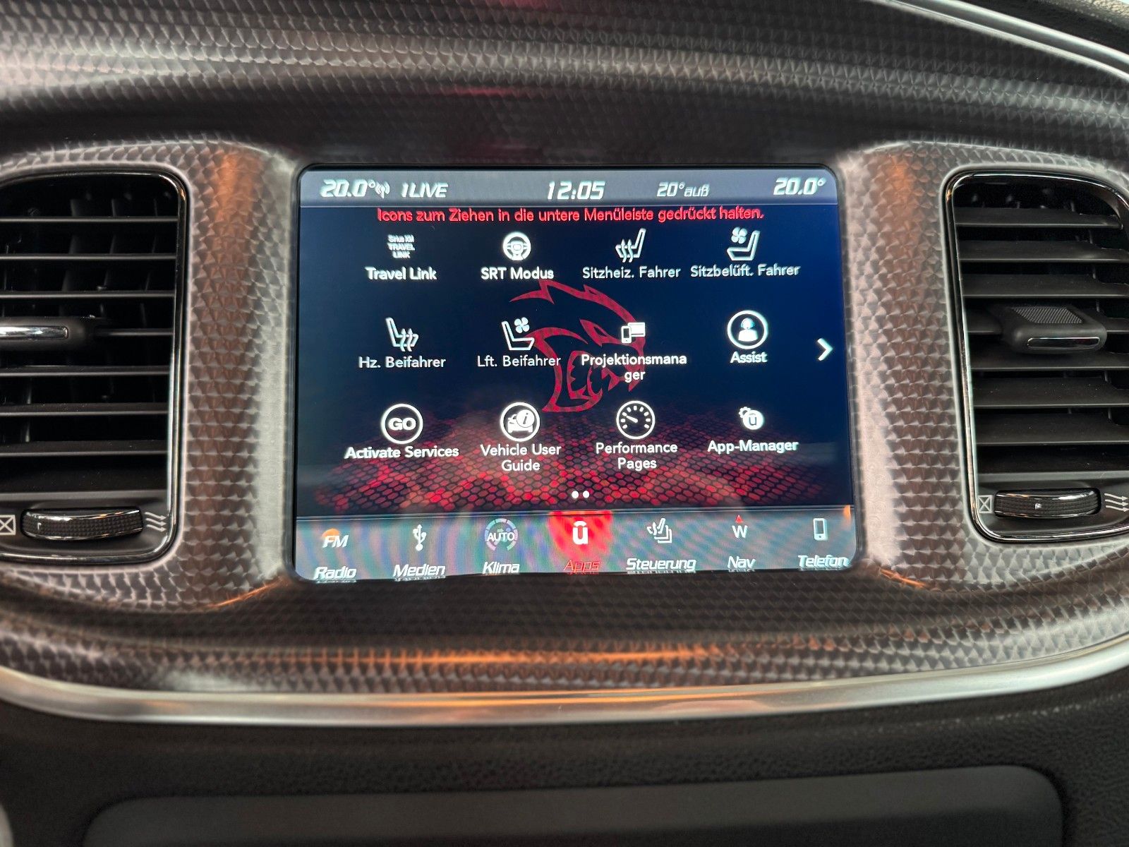 Fahrzeugabbildung Dodge Charger 6.2 SRT Hellcat  "Adaptive Dämpfer NAVI"
