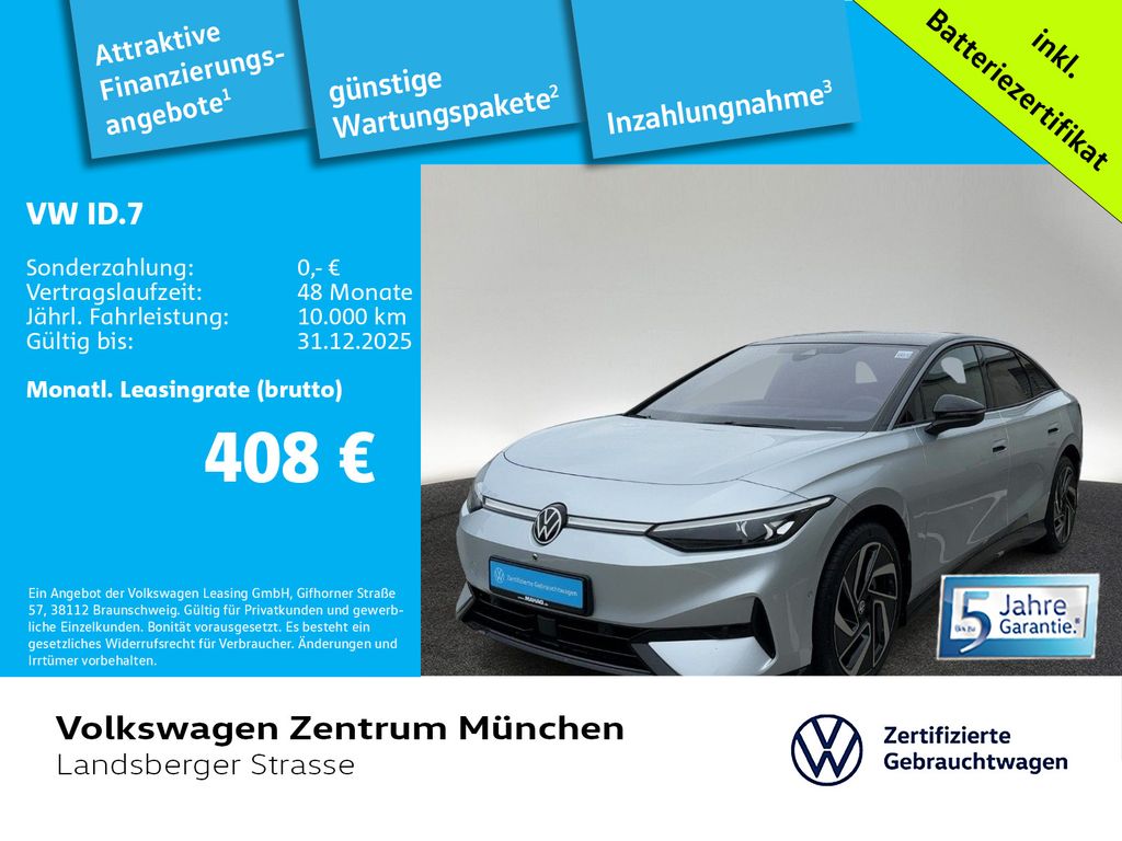Volkswagen ID.7 Pro Wärmepumpe CCS AHK IQ.Light Navi Kamera