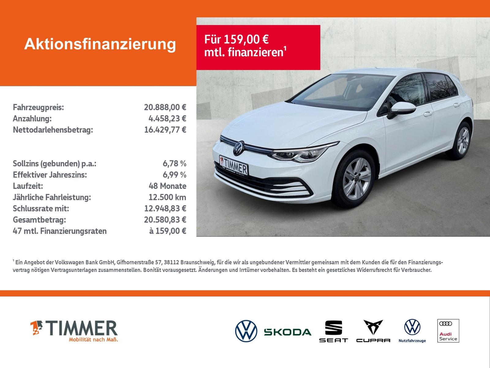 Volkswagen Golf VIII 1.5 TSI LIFE +LED +RKAM +CARPLAY +SHZ
