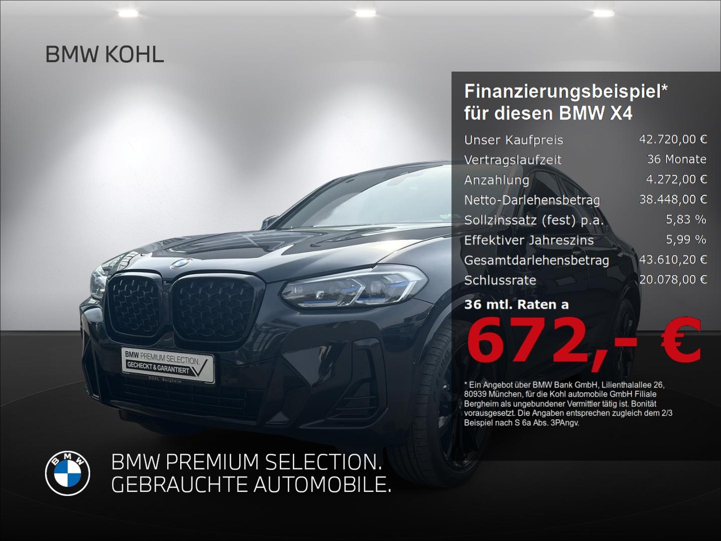 BMW X4 xDrive 20d M Sport Lenkradheizung Innovations