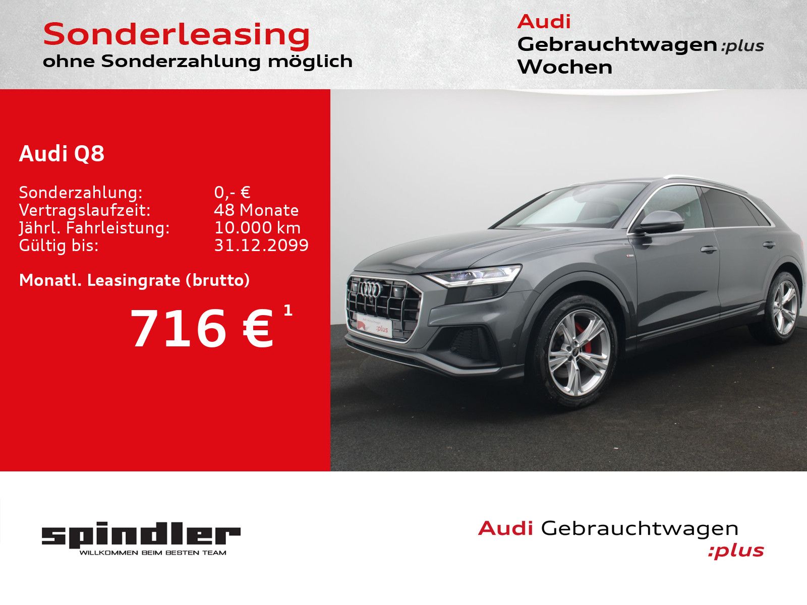 Audi Q8 S-Line select 45 TDI quattro / Standh, Pano