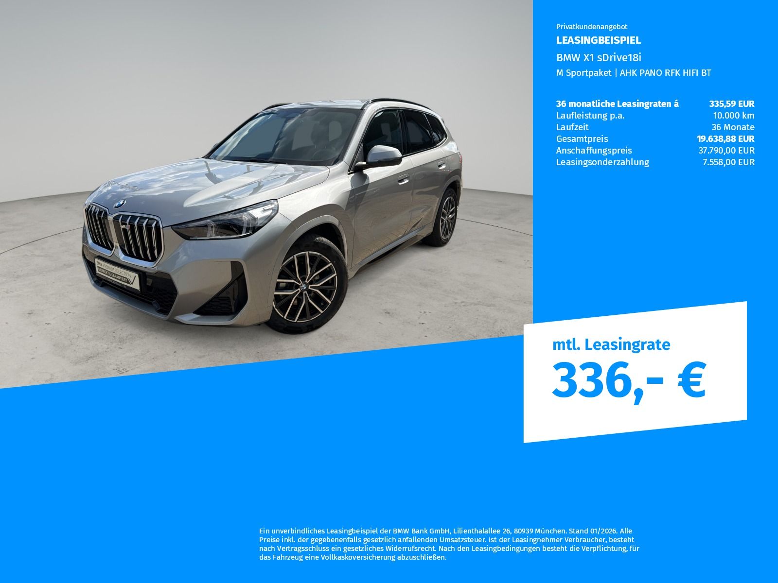 BMW X1 sDrive18i M Sportpaket AHK PANO RFK HIFI BT foto 2