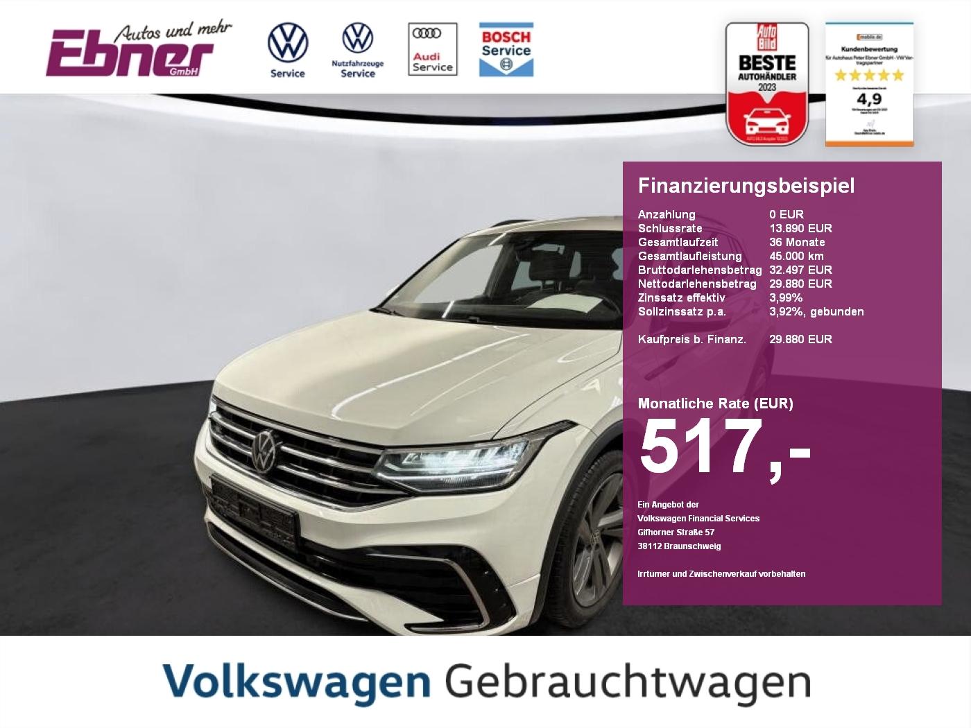 Volkswagen Tiguan R-LINE TSI DSG ACC+KAMERA+LED+NAVI+APP+SI