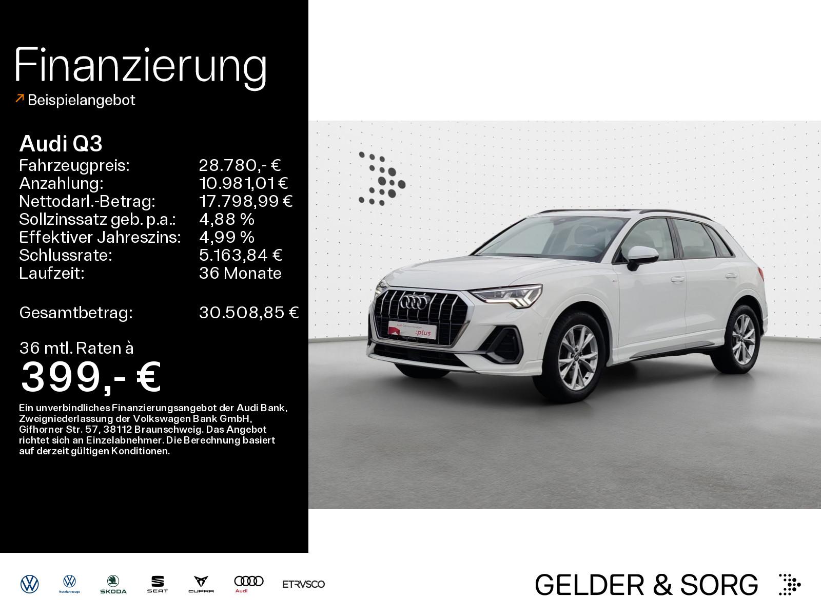 Audi Q3 40 TFSI S line qu. AHK*Matrix*360°*B&O*Pano*