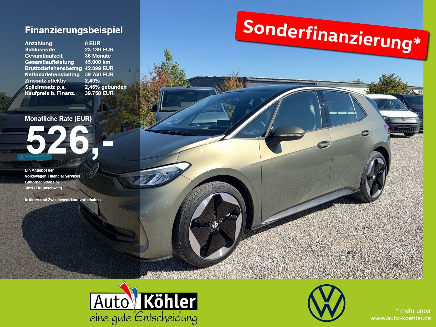 Volkswagen ID.3 Pro Pano CarPlay Kamera 360 ACC AHK Pano SD