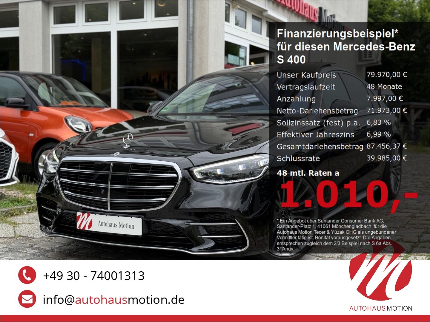 MERCEDES-BENZ S 400 d 4Matic AMG line Panorama HUD Massage Sof