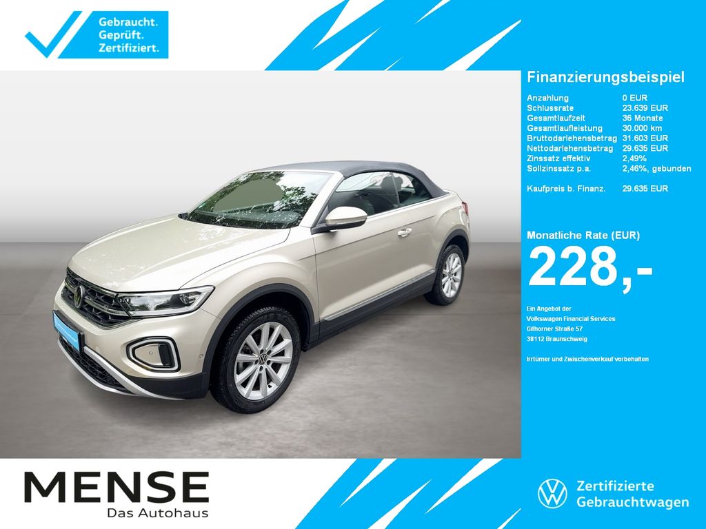 T-Roc Cabriolet 1.5 TSI DSG Style CarPlay AHK LM