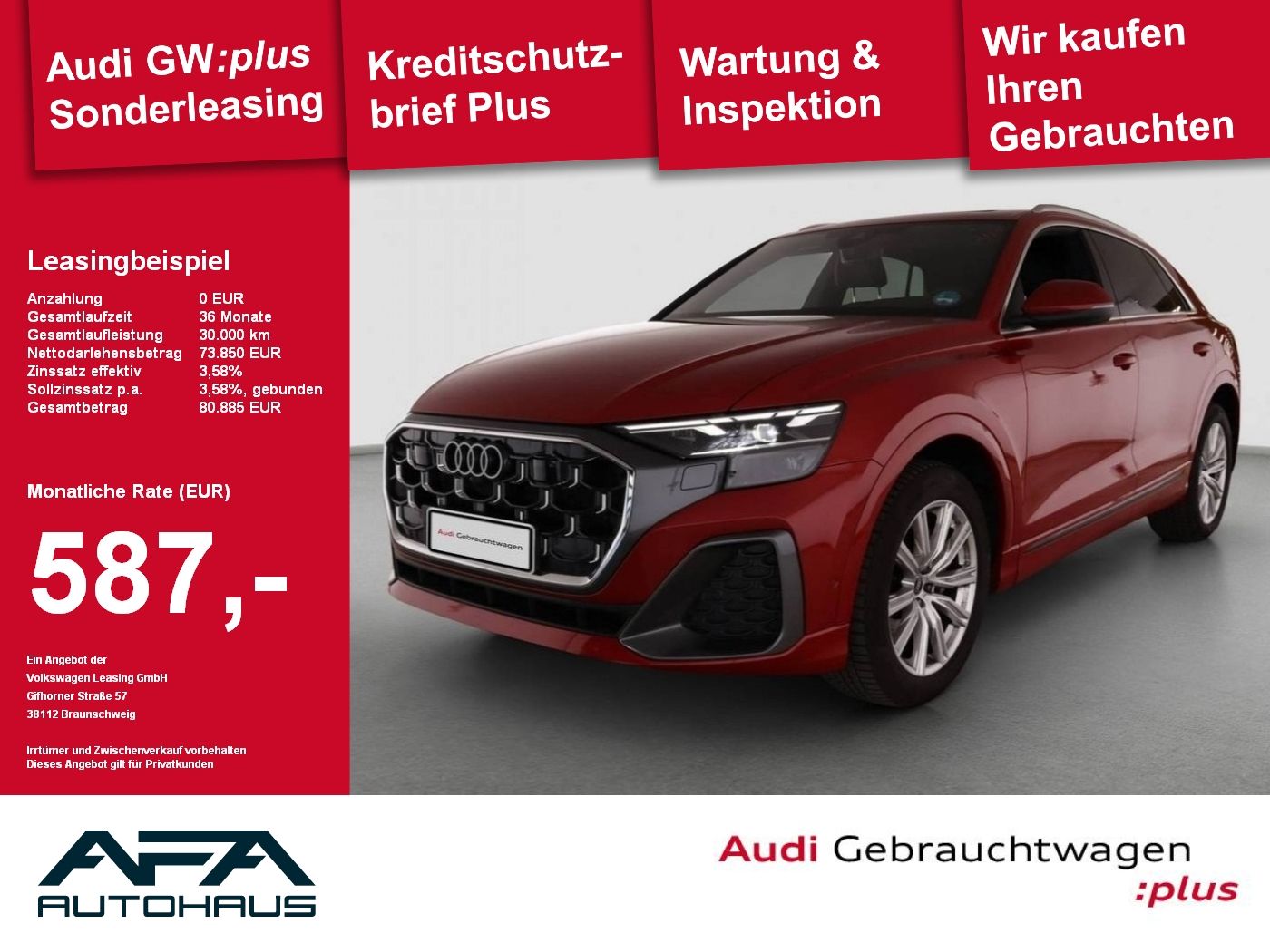 Audi Q8 50 TDI qu. tiptr. S-Line*Luft*AHK*Pano*LM21