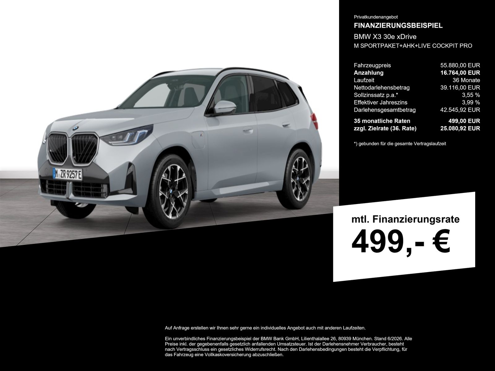 BMW X3 30e xDrive M SPORTPAKET AHK LIVE COCKPIT PRO foto 2