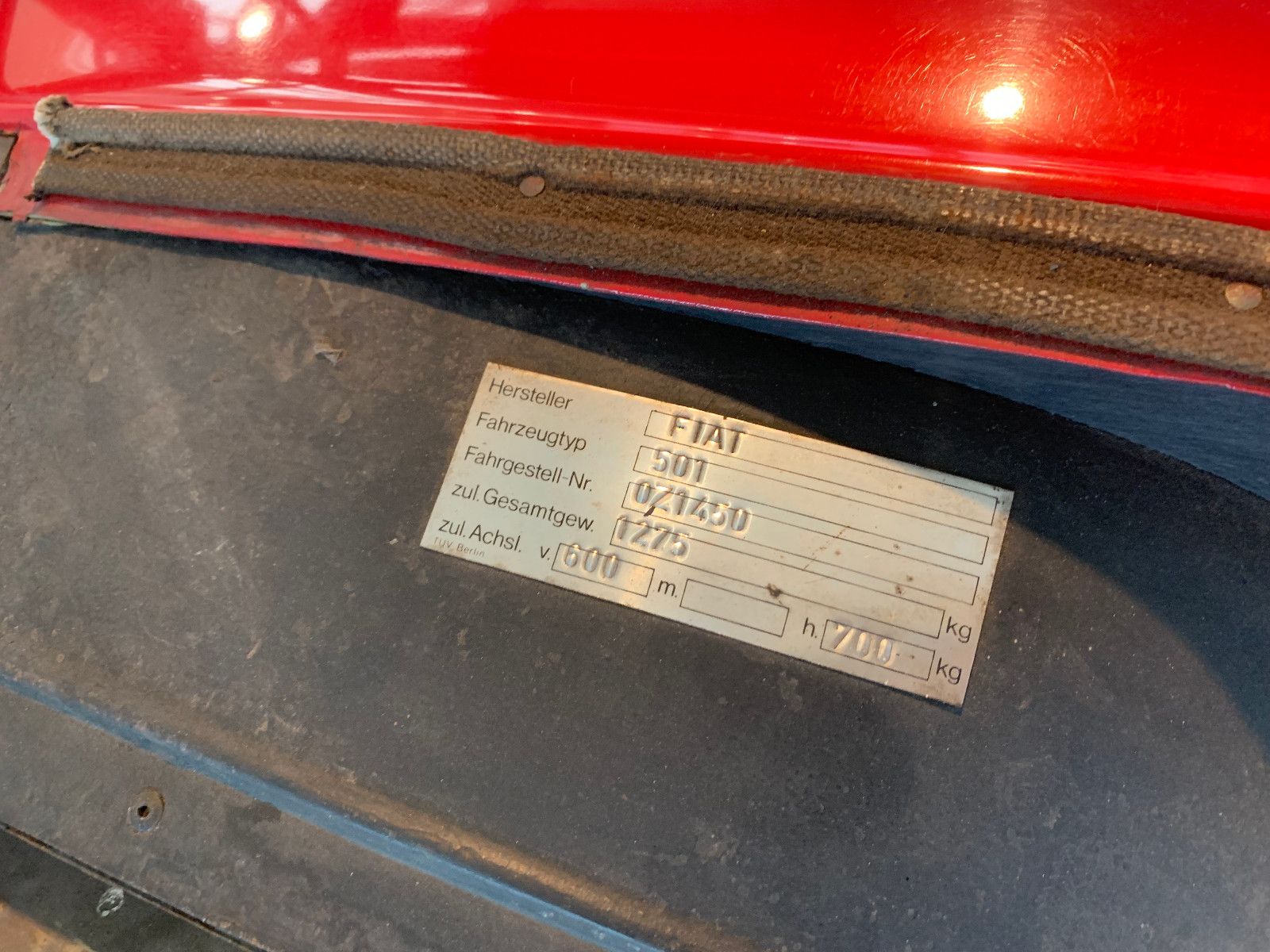 Fahrzeugabbildung Fiat 501 Sport Coupe guter Zustand H-Zulassung