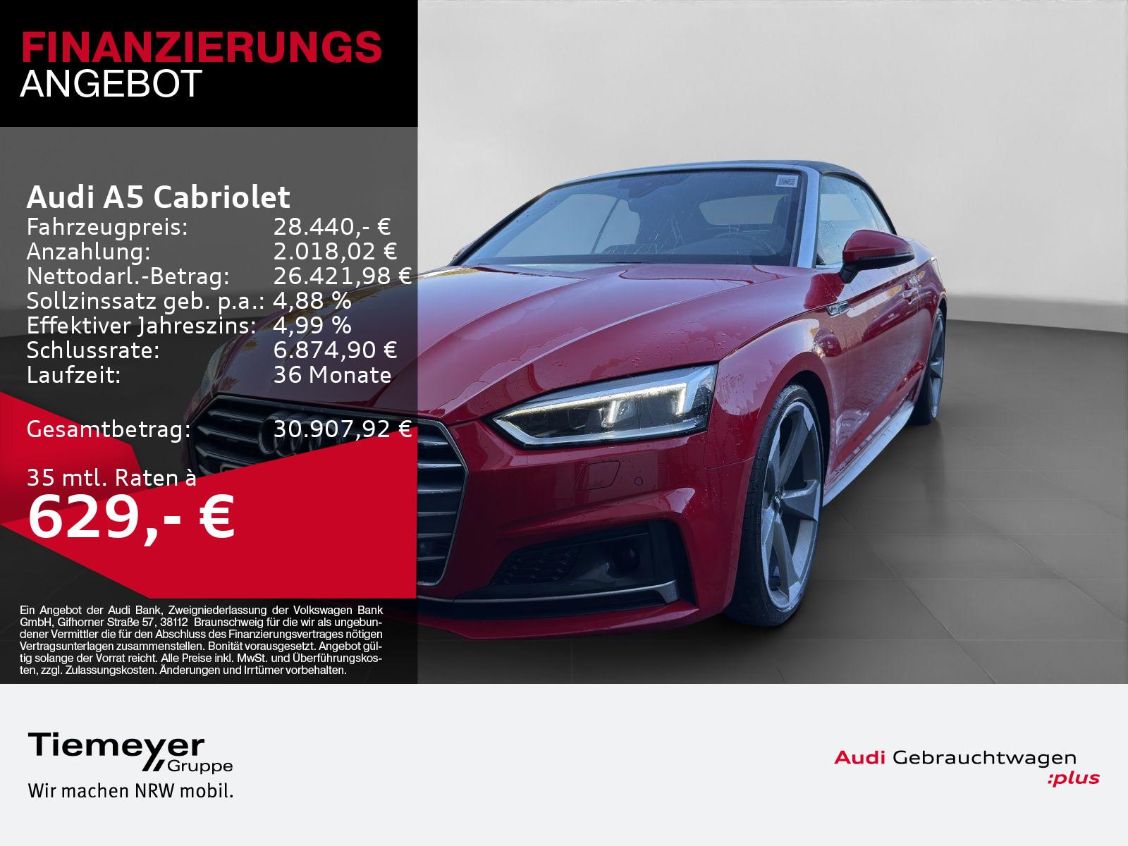 Audi A5 Cabrio 40 TFSI 2x S LINE ROTOR20 S-SITZE MATR