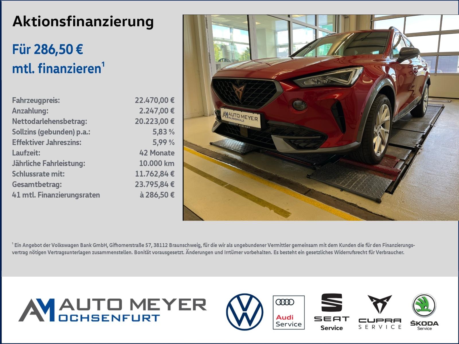 Cupra Formentor 1.5 TSI DSG beats Sound ACC Shz. Kamer