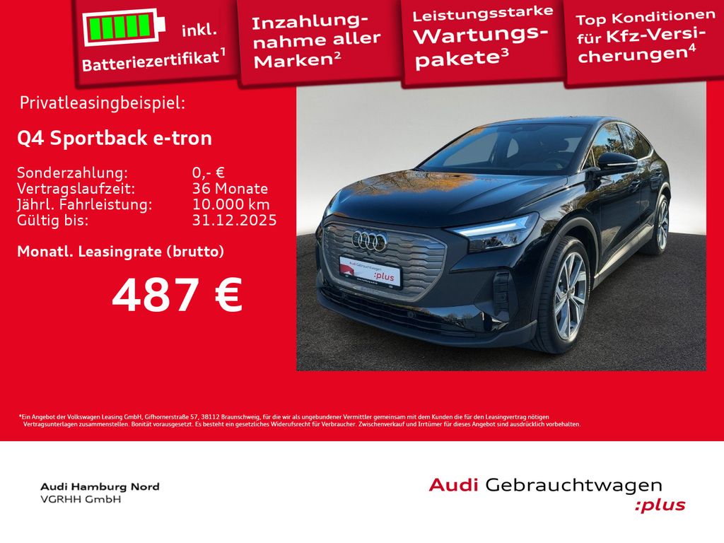 Q4 Sportback 45 e-tron S line AHK ACC Nav Kamera
