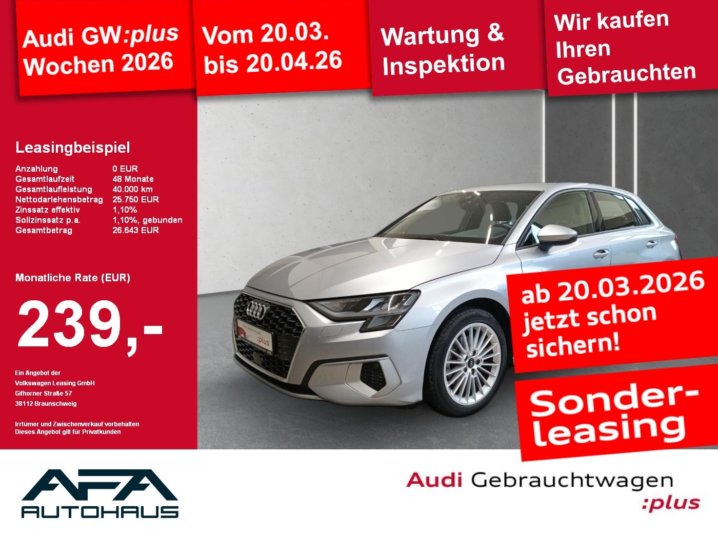 Audi A3 Sportback 35 TFSI Advan. Smart.Int*PDC*GRA*SH