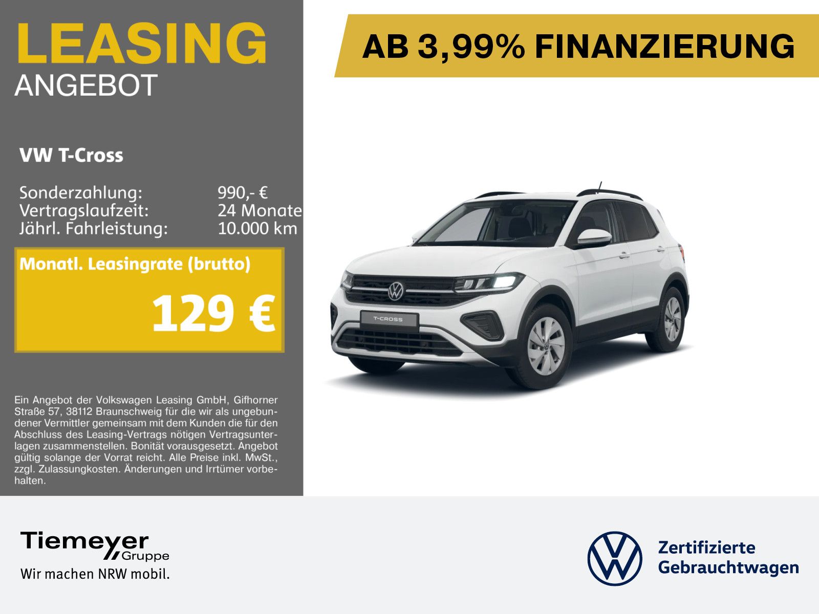Volkswagen T-Cross 1.0 TSI LIFE NAVI AHK SITZH