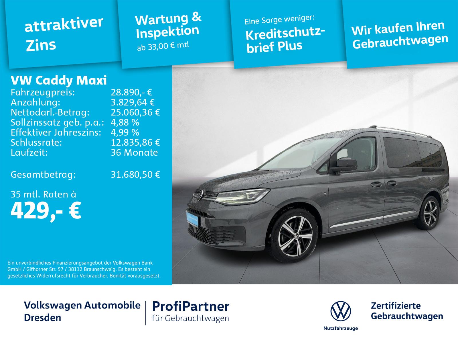 Volkswagen Caddy Maxi Style 1,5 TSI DSG LED NAV PANO AGR