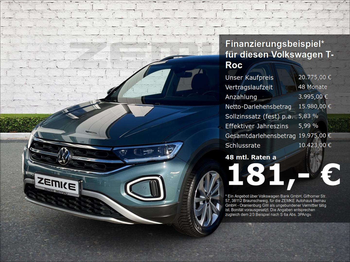 Volkswagen T-Roc 1.0 TSI Style OPF Digitales Cockpit LED AC