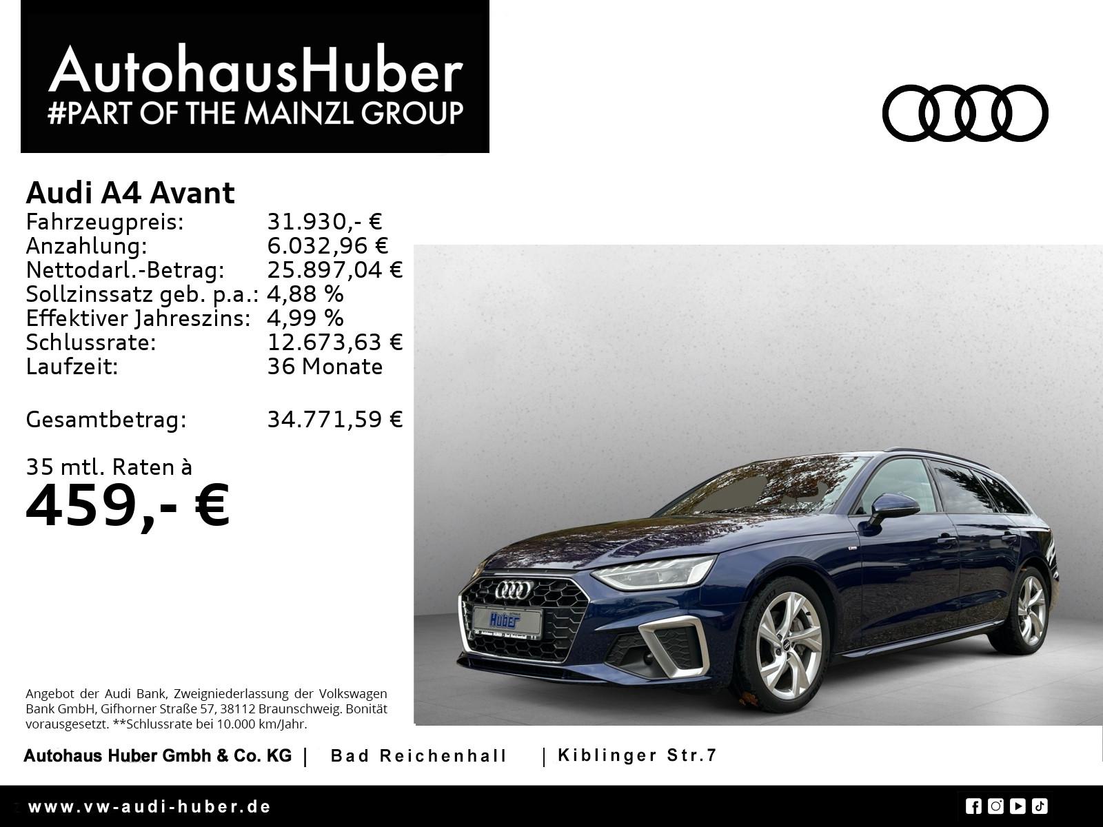 Audi A4 Avant 40 TDI quattro S tronic S line AHK Kam.