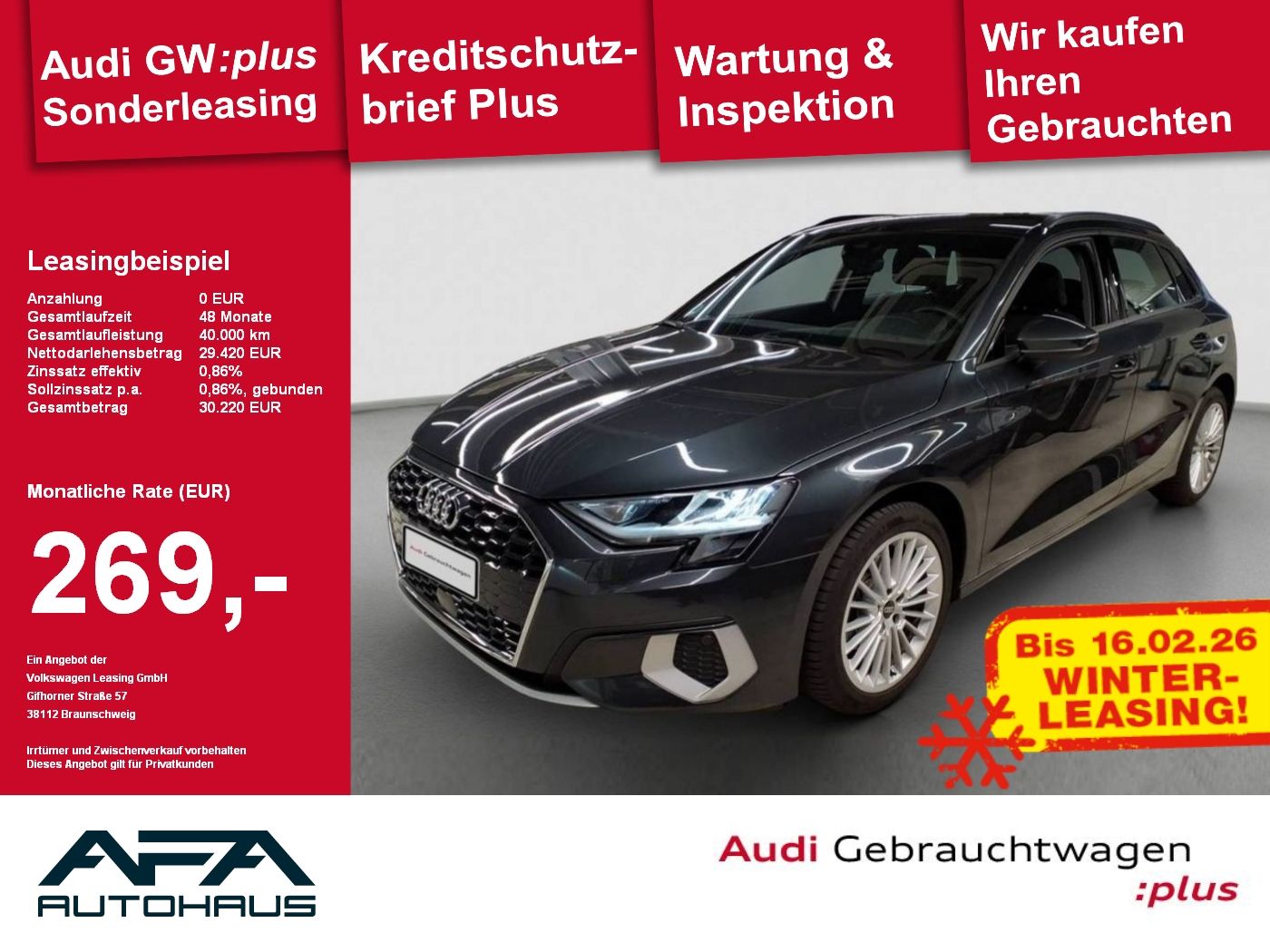 Audi A3 Sportback 30 TDI Adva. S tr. Navi*ACC*PDC*LED