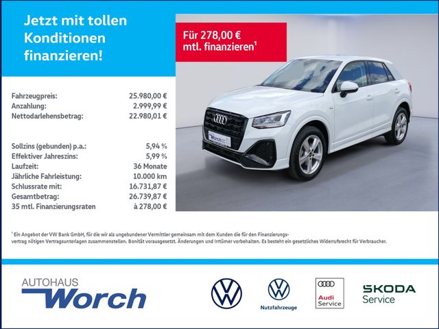 Q2 35 TFSI S tronic S Line LED+NAVI+SHZG+