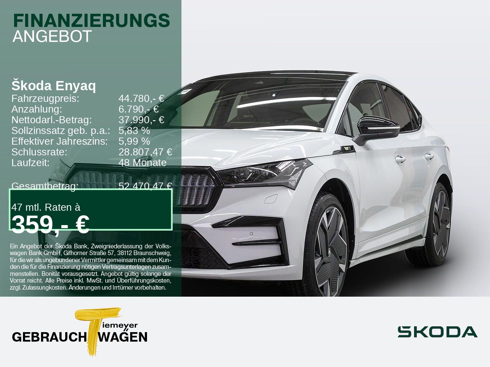 Skoda Enyaq Coupe iV RS 4×4 Suite AHK LM21 WÄRMEPUMPE