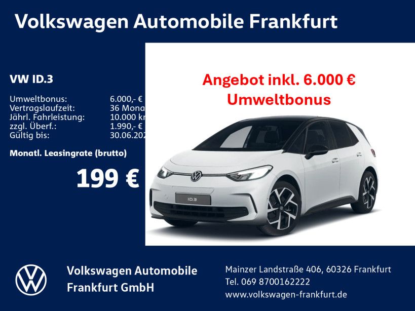 Volkswagen ID.3 Pure 125 kW (170 PS) 52 kWh 1-Gang- Automat