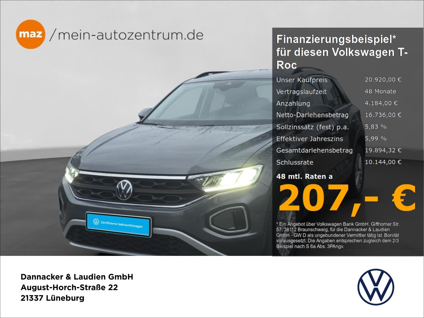 Volkswagen T-Roc 2.0 TDI Life Alu LED AHK Navi Kamera ACC S
