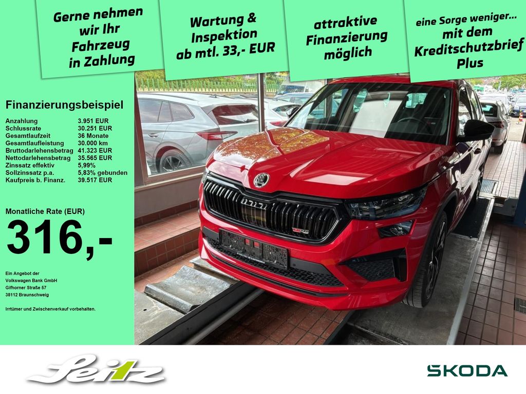 Kodiaq 2.0 TSI 4x4 RS *AHK*PANO*STANDH*MATRIX*