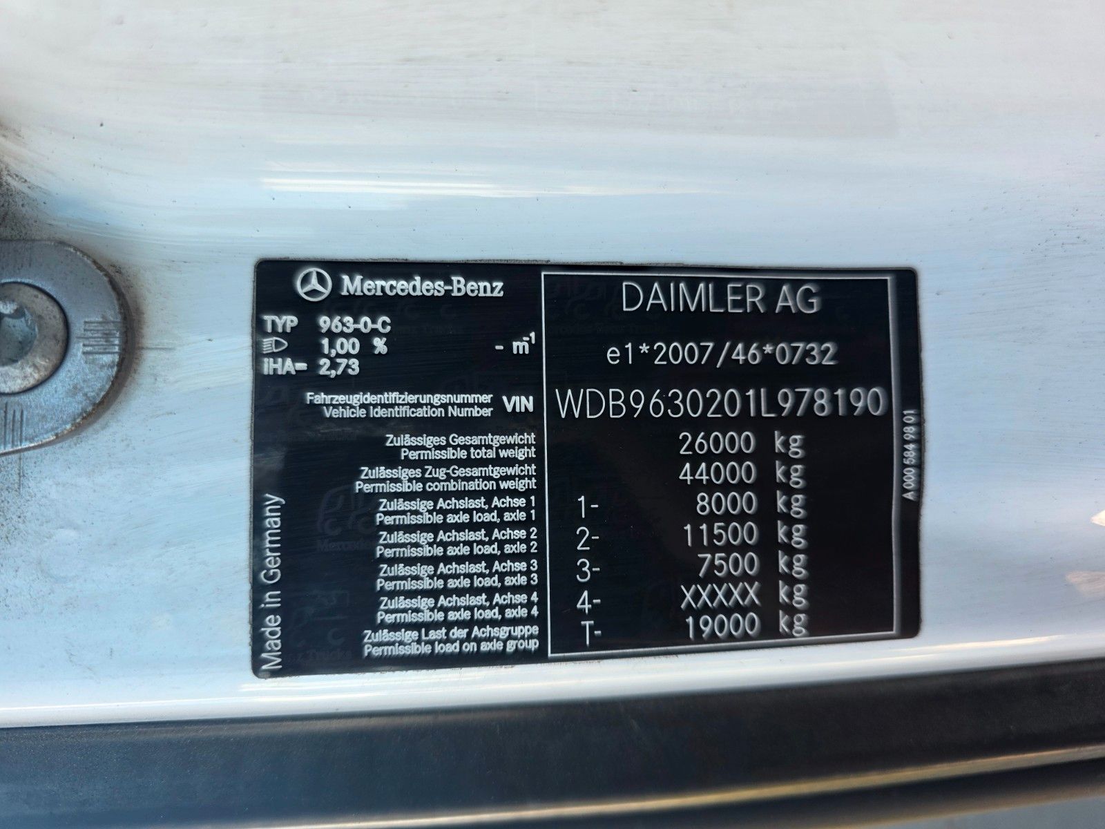 Fahrzeugabbildung Mercedes-Benz Antos 2543 L Schwenkwand LBW BÄR 2.500kg AHK