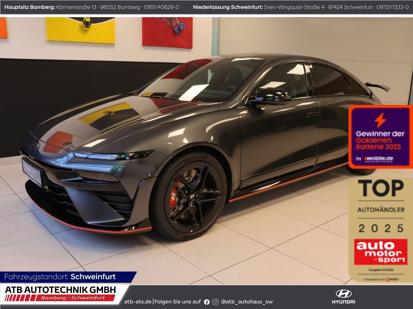 Fahrzeugabbildung Hyundai IONIQ 6 N 84kWh 609PS 4WD Sitzpaket Panoramadach