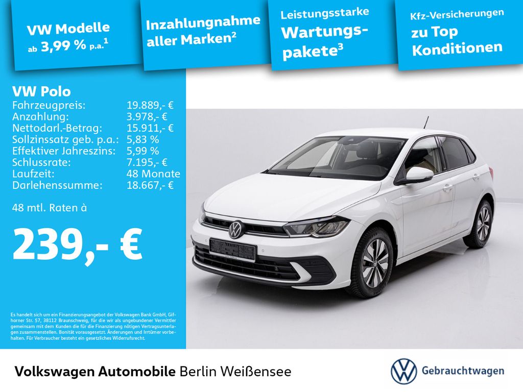 Volkswagen Polo 1.0 TSI DSG*MOVE*AHK*APP*IQ.DRIVE*GANZJAHRE