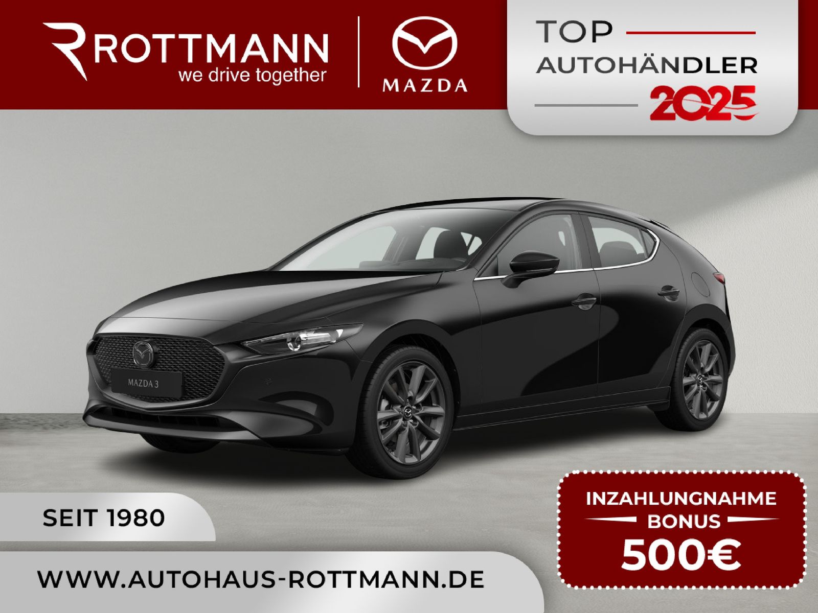 Mazda 3 2027 140ps CENTRE-Line NAVI KeyLess Qi ACC HUD