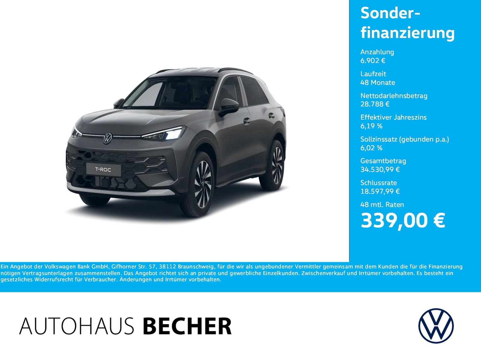 Volkswagen T-Roc Energy 1.5 eTSI DSG /AHK/CarPlay/LED
