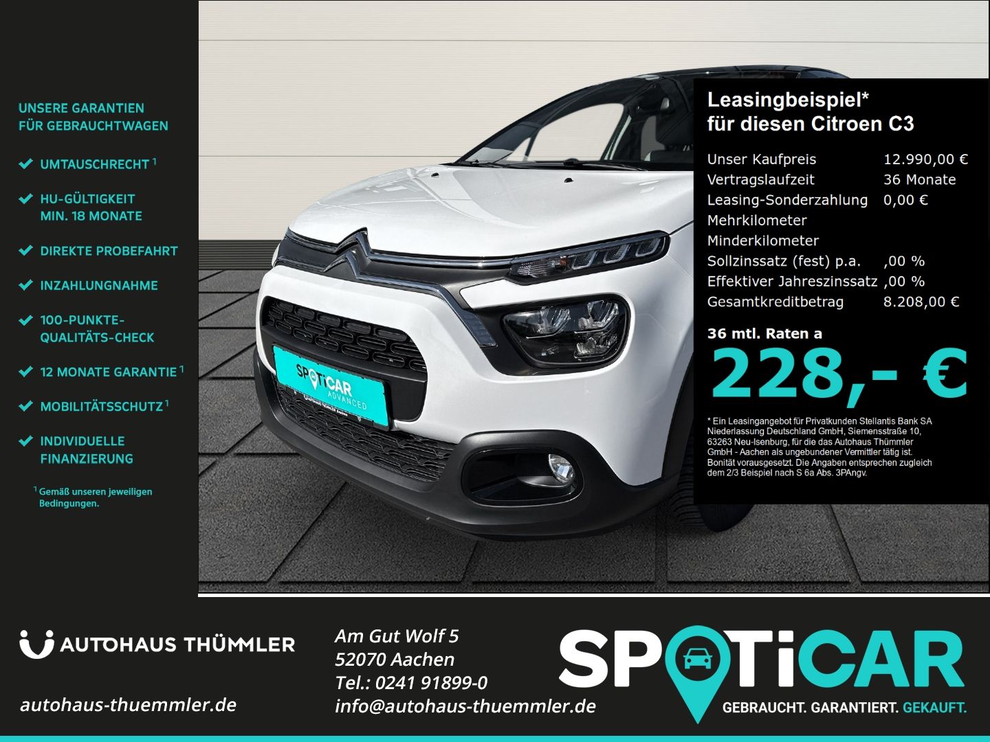 Citroën C3 PureTech 83 Max Navi LED Apple CarPlay Androi