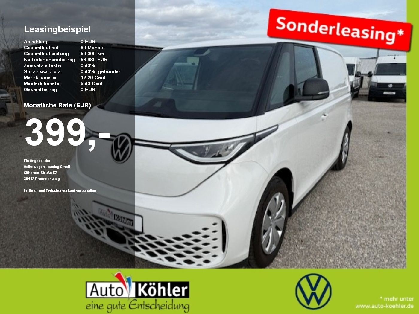 Volkswagen ID.Buzz Cargo Tageszulassung Keyless Advanced