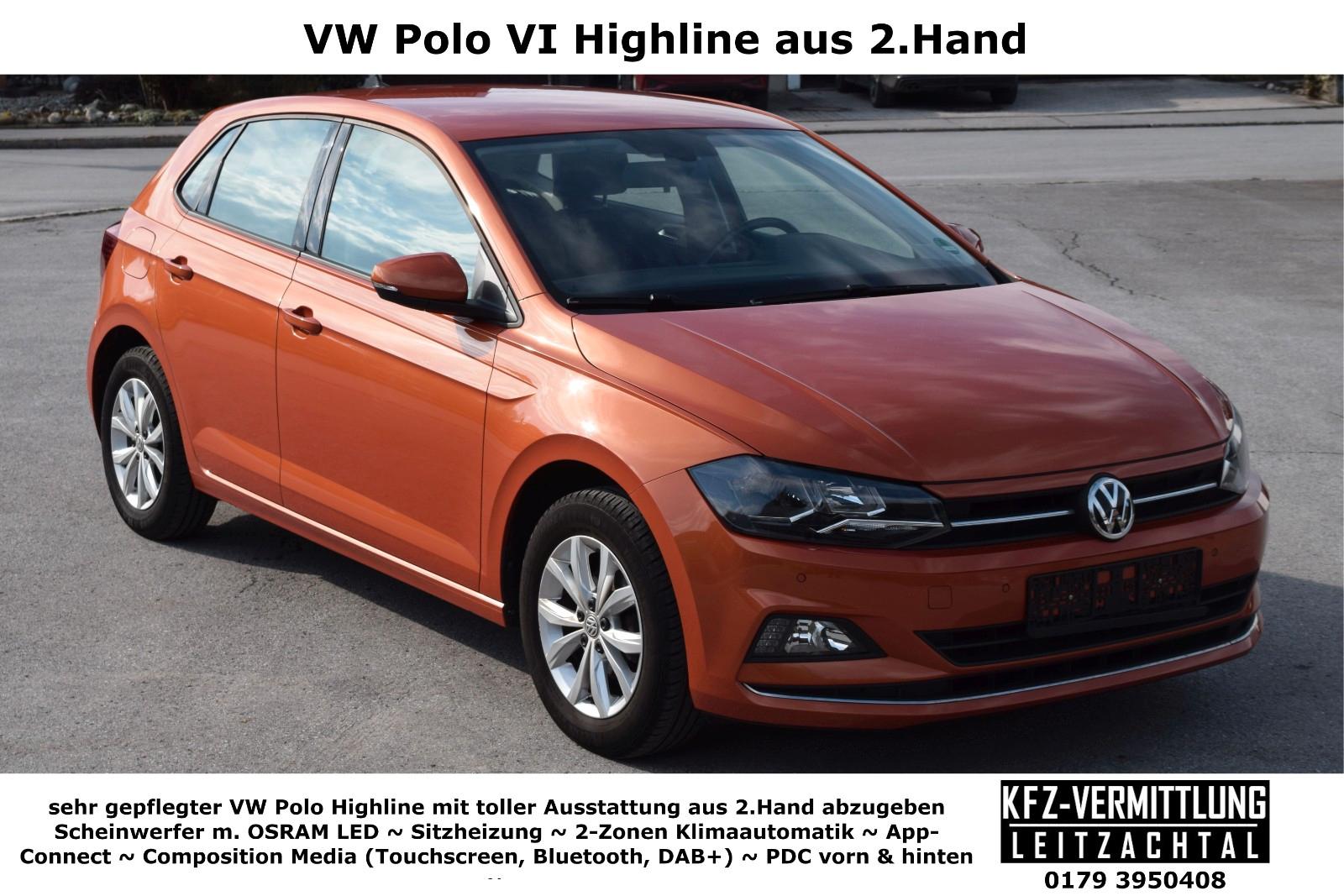 Volkswagen Polo VI Highline~LED~SH~Klimaaut~AppCon~ DAB~2Hd