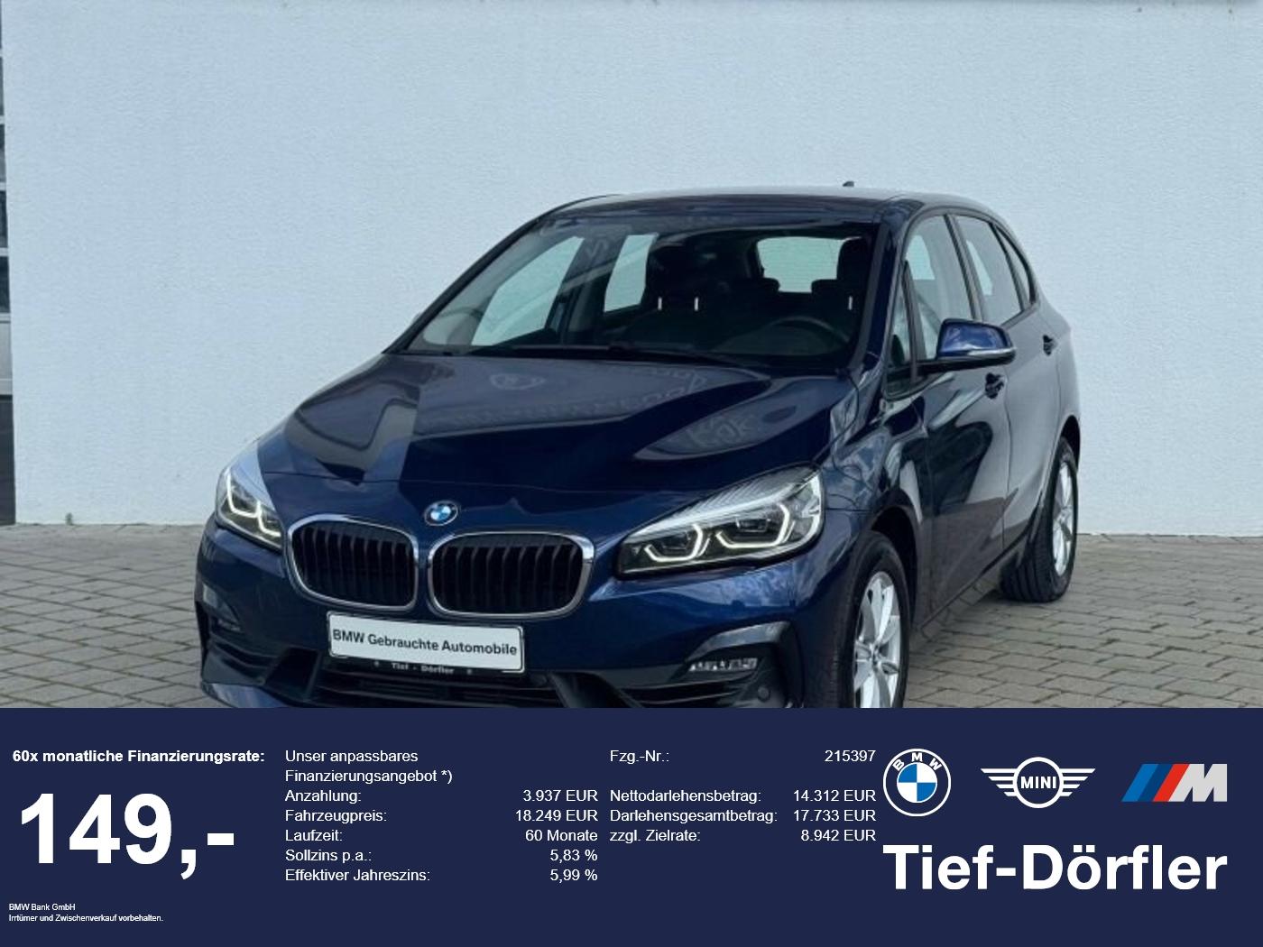 BMW 220i Active Tourer LED+/AUTOMATIK/KAMERA/PDC+ LE