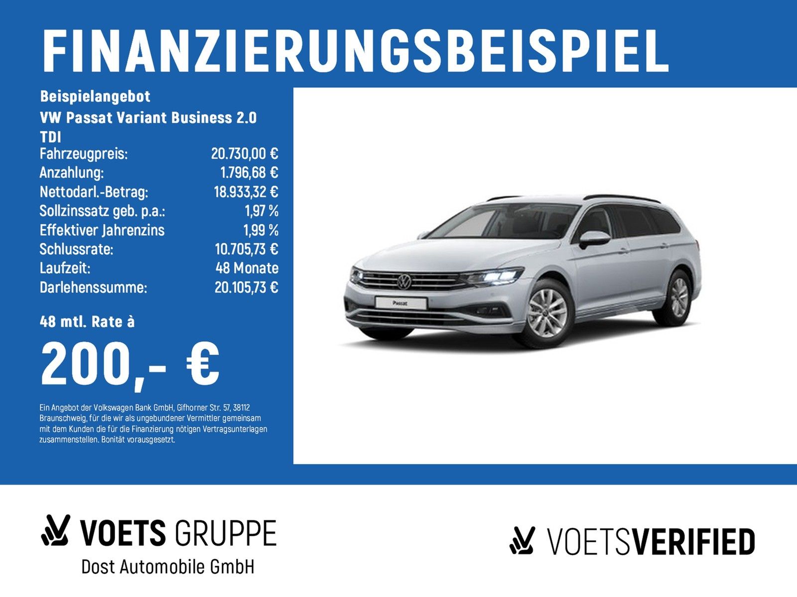 Volkswagen Passat Variant Business 2.0 TDI LED+RearView+SHZ