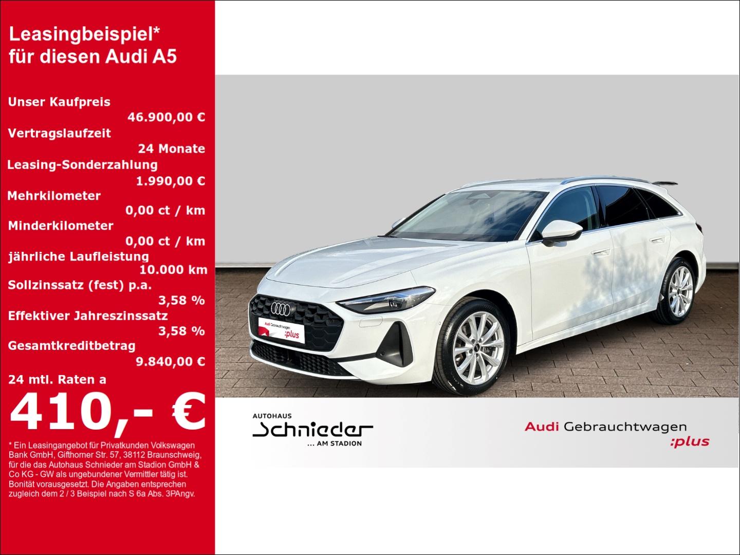 Audi A5 Avant TFSI quattro AHK+NAVI+LEDER+LED+ACC+KAM