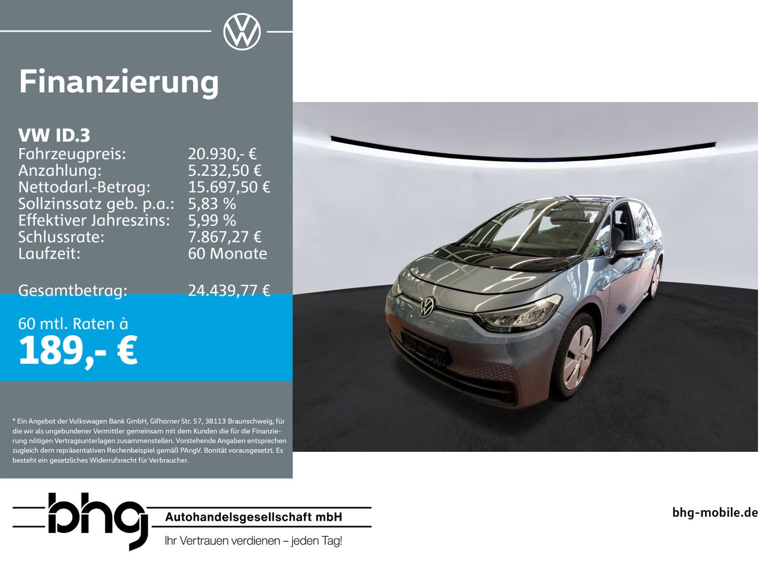 Volkswagen ID.3 Pure Performance  1-G-Autom.